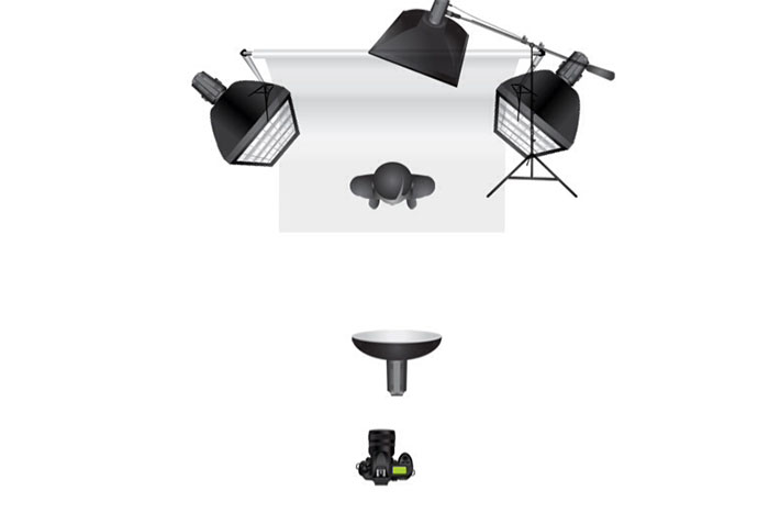 lighting and background setup