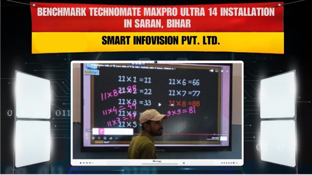 Benchmark Maxpro Ultra 14 75-inch Interactive Panel installed in Saran Bihar by Smart Infovision