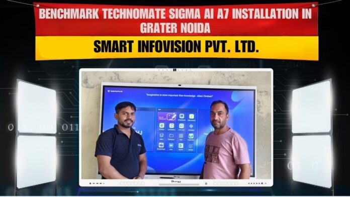 Benchmark Sigma AI-A7 75-inch Interactive Panel Installation in Greater Noida by Smart Infovision
