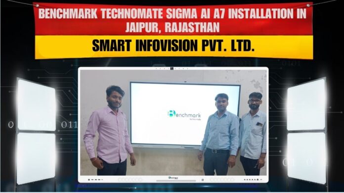Benchmark Sigma AI 75-inch panel installation at Jaipur Rajasthan by Smart Infovision