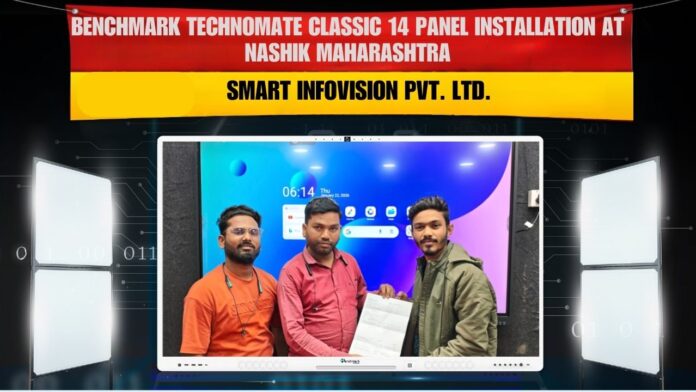 Benchmark Classic 14 75 Inch Digital Board Installation in Nashik Maharashtra Digital board dealer in Nashik Maharashtra installing Benchmark Classic 14 75 inch interactive flat panel