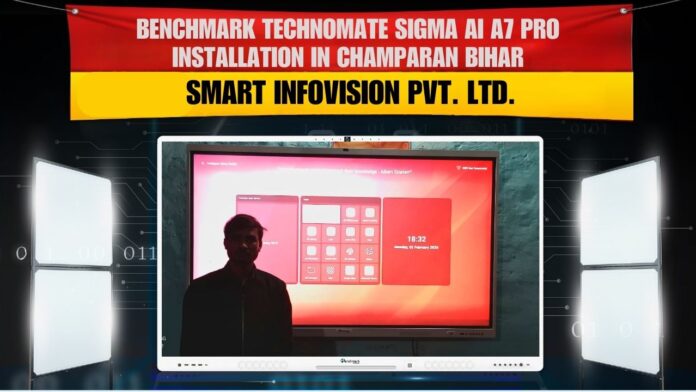Digital Board in Champaran Bihar | Benchmark Sigma AI A7 75-inch Smart Board Setup Digital Board in Champaran Bihar | Benchmark Sigma AI A7 75-inch Smart Board Setup