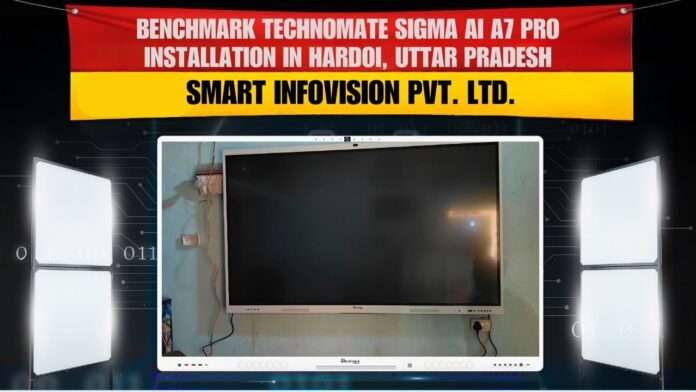 Best Digital Board Dealer in Hardoi Uttar Pradesh | Benchmark Sigma AI A-7 Panel 75” Smart Classroom Setup by Smart Infovision Best Digital Board Dealer in Hardoi Uttar Pradesh | Benchmark Sigma AI A-7 Panel 75” Smart Classroom Setup by Smart Infovision