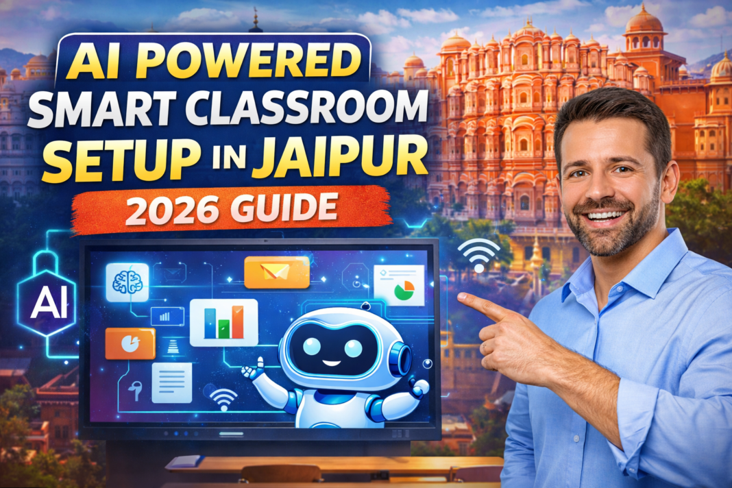 Jaipur me AI powered smart classroom kaise setup kare? Complete guide with features, benefits aur Smart Infovision ke solutions ke saath future-ready teaching start karein.