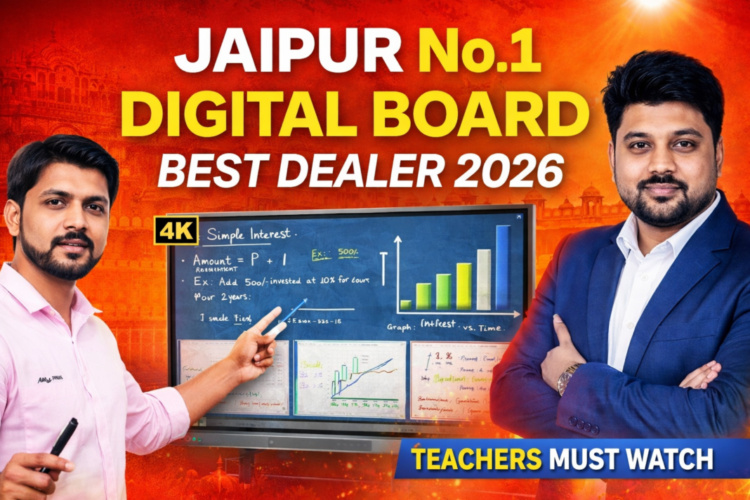 Jaipur me best digital board dealer kaun hai? Complete guide with price, features, setup aur Smart Infovision ke best solutions ke saath smart classroom start karein.