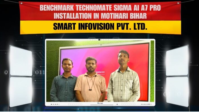 Meraj Siddiqui Motihari Bihar smart classroom installation with Benchmark Sigma AI-7 Pro 75 digital board and Benchmark mic Meraj Siddiqui Motihari Bihar smart classroom installation with Benchmark Sigma AI-7 Pro 75 digital board and Benchmark mic