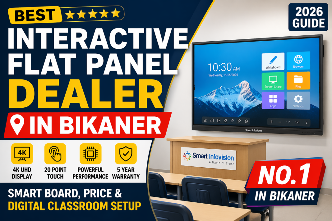 Best Interactive Flat Panel Dealer in Bikaner | Smart Classroom Setup | Smart Infovision No.1