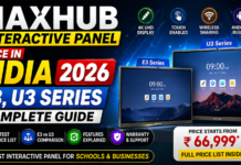 MAXHUB Interactive Panel Price in India 2026 — E3, U3 Series Complete Guide MAXHUB Interactive Panel Price India 2026 | E3 U3 Series Guide | Smart Infovision