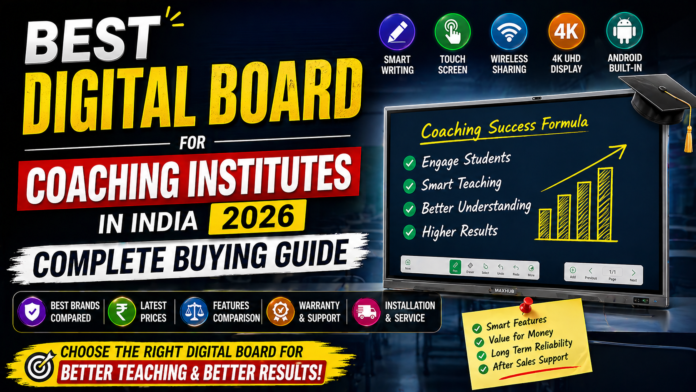 Best Digital Board for Coaching Institutes India 2026 | Smart Board Guide Best Digital Board for Coaching Institutes India 2026 | Smart Board Guide