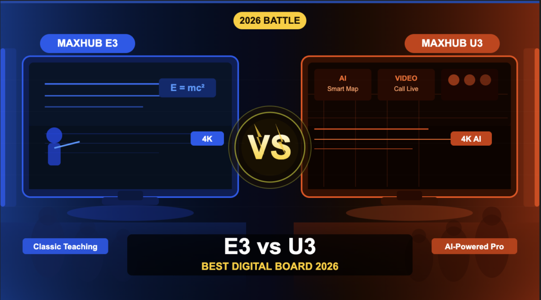 MAXHUB E3 vs U3 – कौन सा Digital Board Best Hai? Full Comparison Guide