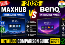 MAXHUB vs BENQ Interactive Panels — 2026 Detailed Comparison Guide (India) MAXHUB vs BENQ Interactive Panel Comparison 2026 | Best Digital Board India
