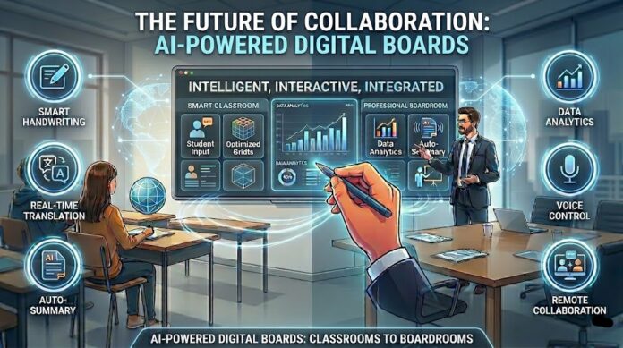 AI Digital Board, Smart Interactive Display, AI-Powered Digital Board, Smart Classroom Technology