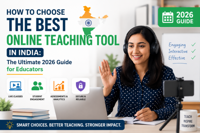 Teacher conducting an online class using modern digital teaching tools in India – Ultimate 2026 Guide for Educators