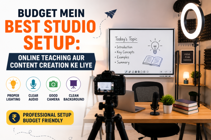 Discover how to create the best studio setup on a budget for online teaching and content creation. Learn about lighting, audio, digital boards, cameras, and hybrid classroom solutions.