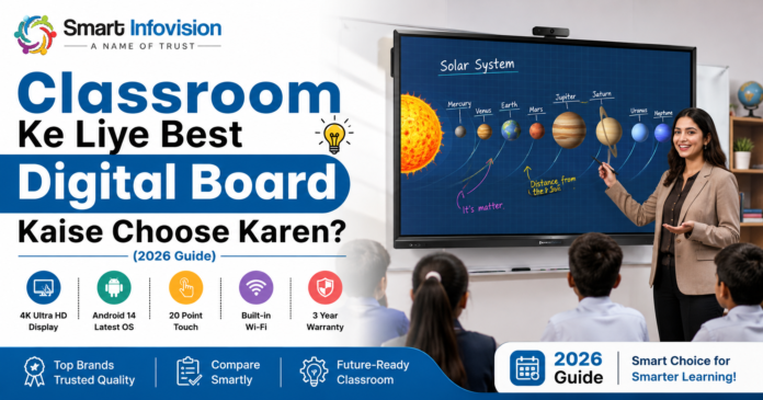Classroom Ke Liye Best Digital Board Kaise Choose Karen? (2026 Guide)