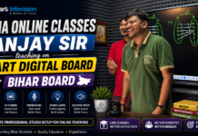 Disha Online Classes Sanjay Sir: Bihar Board ke Education Sector me Digital Revolution aur Struggle ki Poori Kahaani Disha Online Classes Sanjay Sir teaching on Smart Digital Board for Bihar Board
