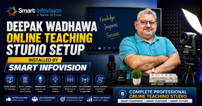Deepak Wadhawa Online Teaching Studio Setup Installed by Smart Infovision