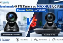 Benchmark 4K PTZ Camera vs MAXHUB UC P25: Kaunsa Better Hai? (2026) Benchmark 4K PTZ Camera vs MAXHUB UC P25 comparison for 4K video conferencing