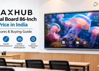 Maxhub Digital Board 86-Inch Price in India: Features & Buying Guide Maxhub Digital Board 86-Inch Price in India – 86-inch MAXHUB digital board in a modern classroom