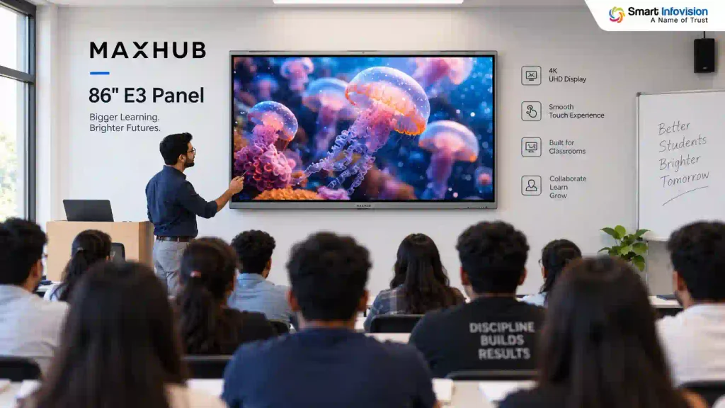 Maxhub Digital Board 86-Inch Price – MAXHUB 86-inch digital board in a coaching classroom