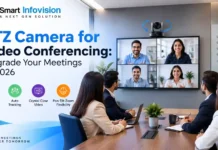 PTZ Camera for Video Conferencing: Upgrade Your Meetings in 2026 PTZ Camera for Video Conferencing in a modern meeting room