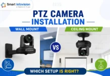 PTZ Camera Installation: Wall Mount vs Ceiling Mount — Which Setup Is Right? PTZ camera installation with wall mount and ceiling mount options
